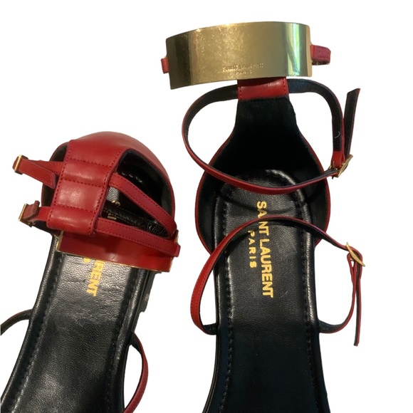Saint Laurent Janis Gladiator Sandal Flats Size 40.5 $895 - Picture 7 of 8